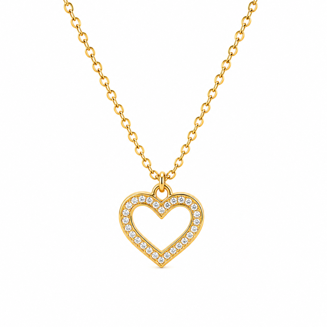 Ella | Gold Plated Eternal Love Heart Necklace
