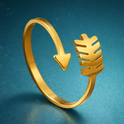 Donna | Gold Plated Arrow Resizable Ring