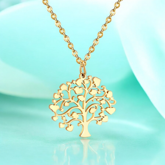 Raya | Gold Plated Tree of Life Pendant Necklace