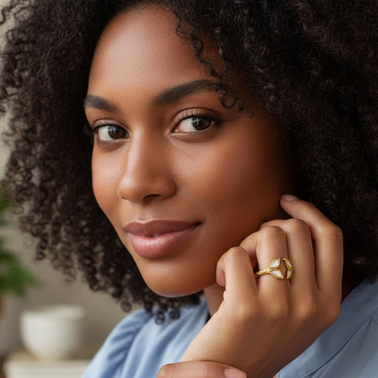 Josie | Gold Plated Fish-Tail Ring