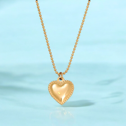 Cassidy | Gold Plated Solid Love Heart Pendant Necklace