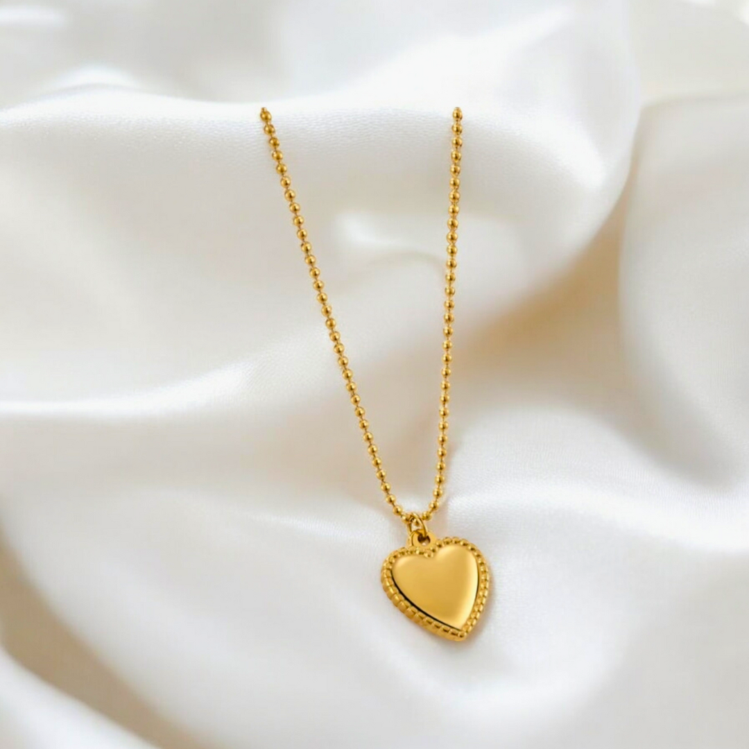 Cassidy | Gold Plated Solid Love Heart Pendant Necklace