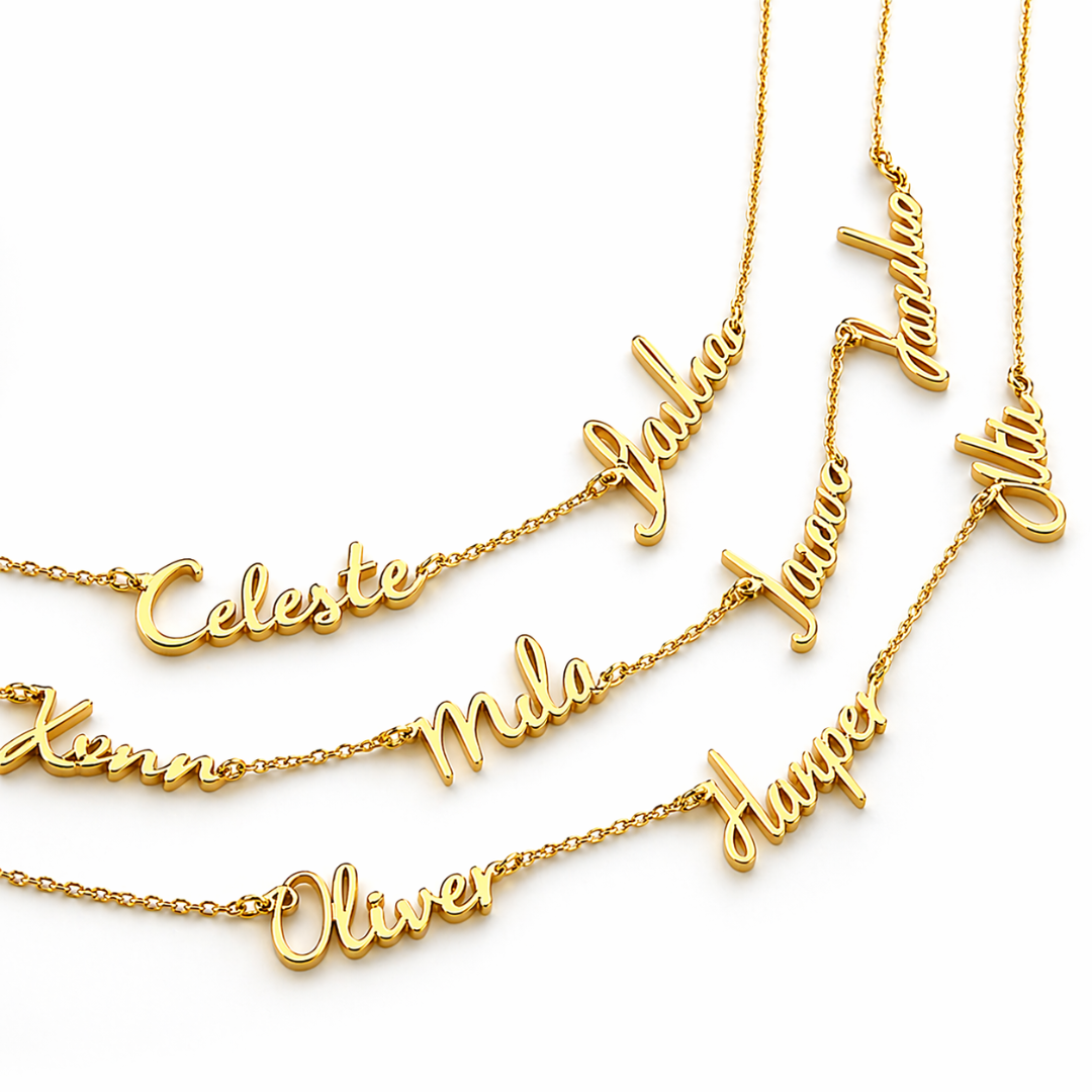 Dorothy | Gold Plated Multiple Name Personalised Necklace