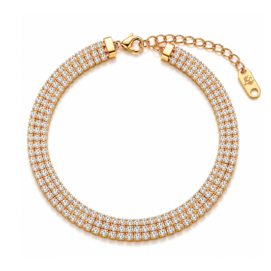 Arianna | Gold Plated Lux Tennis Bracelet