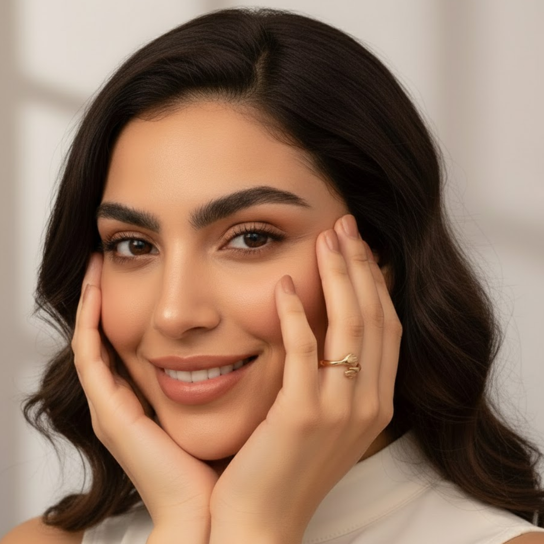 Aurelia | Gold & Silver-Plated Hugging Hands Resizable Ring
