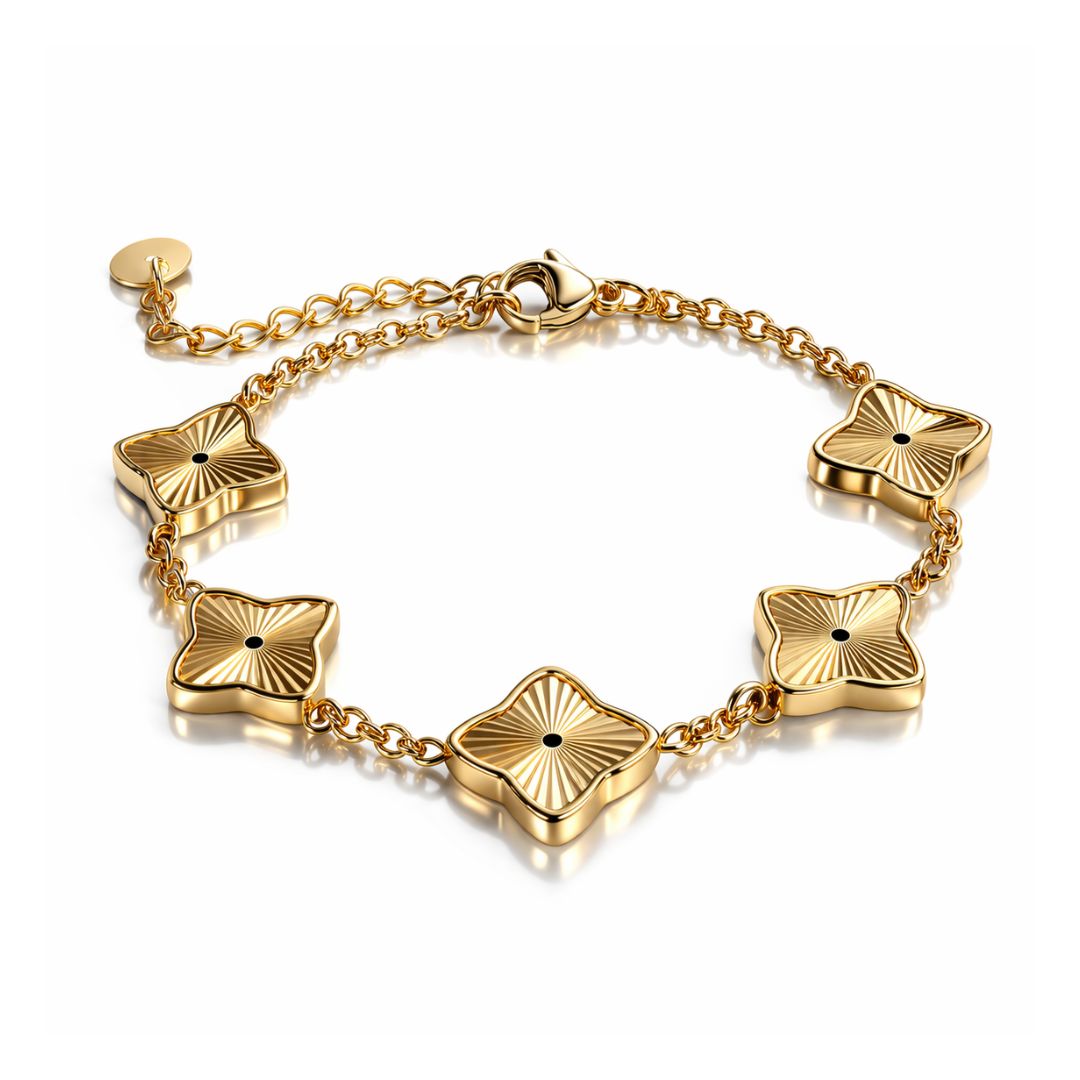 Clover Bracelet - Textured Multi Clover Waterproof Bracelet