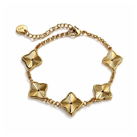 Clover Bracelet - Textured Multi Clover Waterproof Bracelet