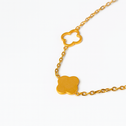 Elexia | Gold (18K) Plated Four-Leaf Clover Pendant Waterproof Necklace