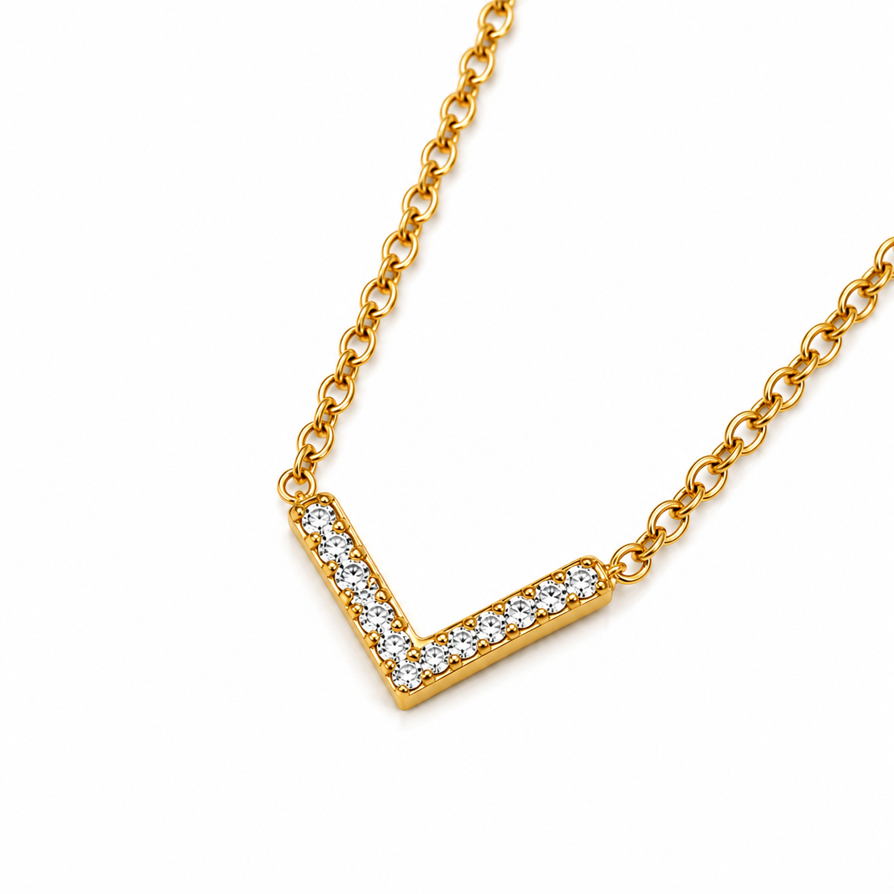Verona | V-Shaped Illuminated Zircon Necklace