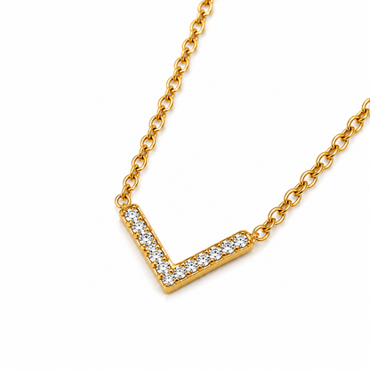 Verona | V-Shaped Illuminated Zircon Necklace
