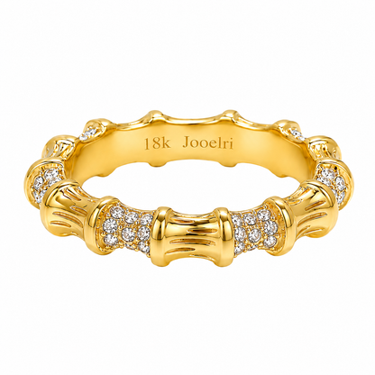 Selestia | Gold Plated Bamboo Éclat Ring