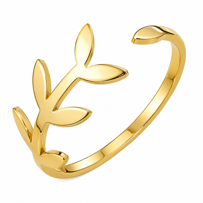Verdant | Gold Plated Vine Leaf Ring