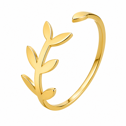 Verdant | Gold Plated Vine Leaf Ring