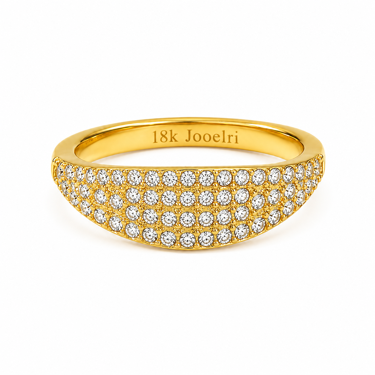 Étoile | Gold Plated Pavé Ring