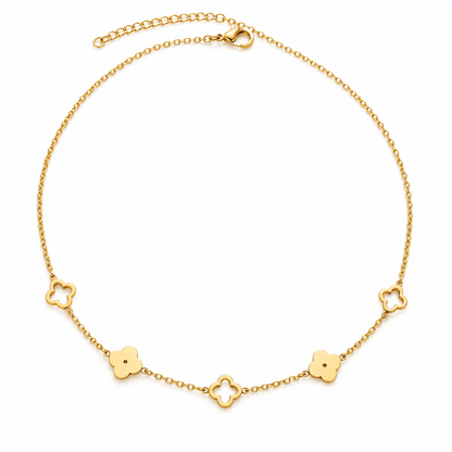 Kelsie | Gold Plated Four-Leaf Clover Pendant Necklace