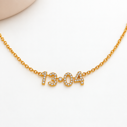 Ariya | Gold Plated ICY Date Necklace