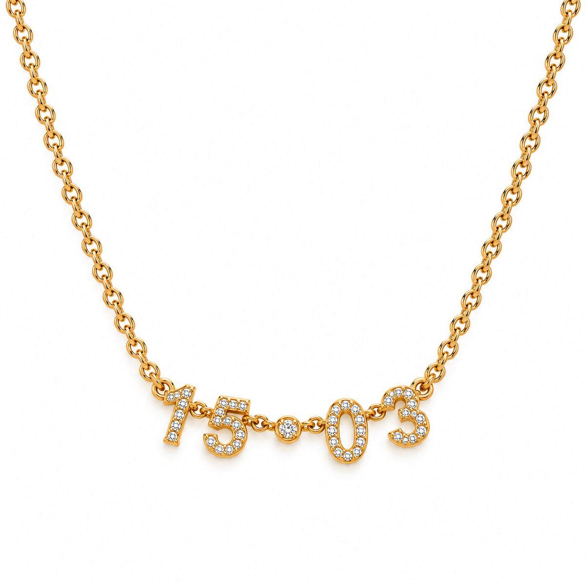 Ariya | Gold Plated ICY Date Necklace