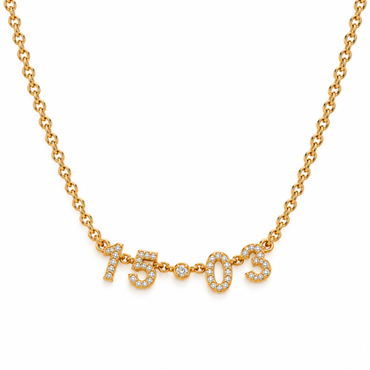 Ariya | Gold Plated ICY Date Necklace