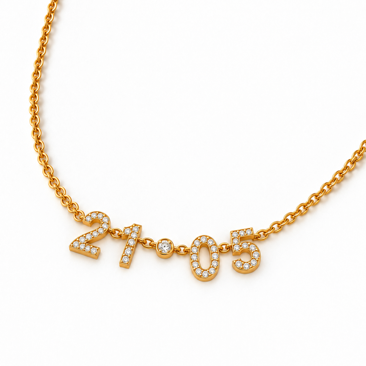 Ariya | Gold Plated ICY Date Necklace