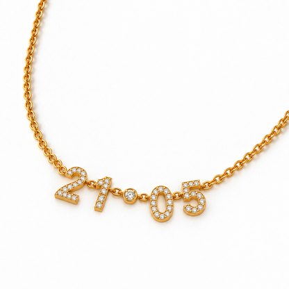 Ariya | Gold Plated ICY Date Necklace