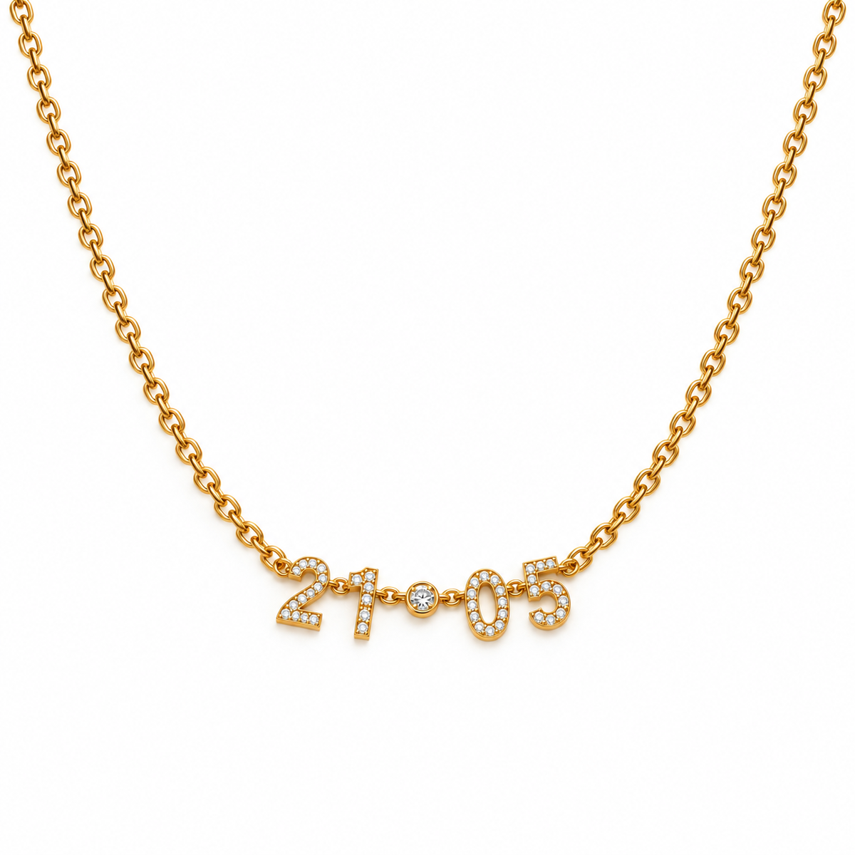 Ariya | Gold Plated ICY Date Necklace