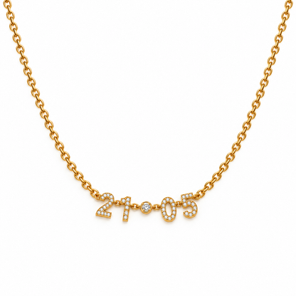 Ariya | Gold Plated ICY Date Necklace