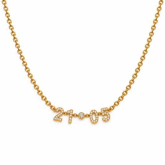Ariya | Gold Plated ICY Date Necklace