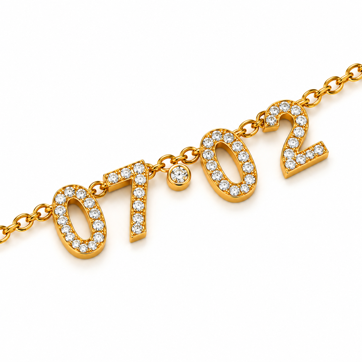 Ariya | Gold Plated ICY Date Necklace