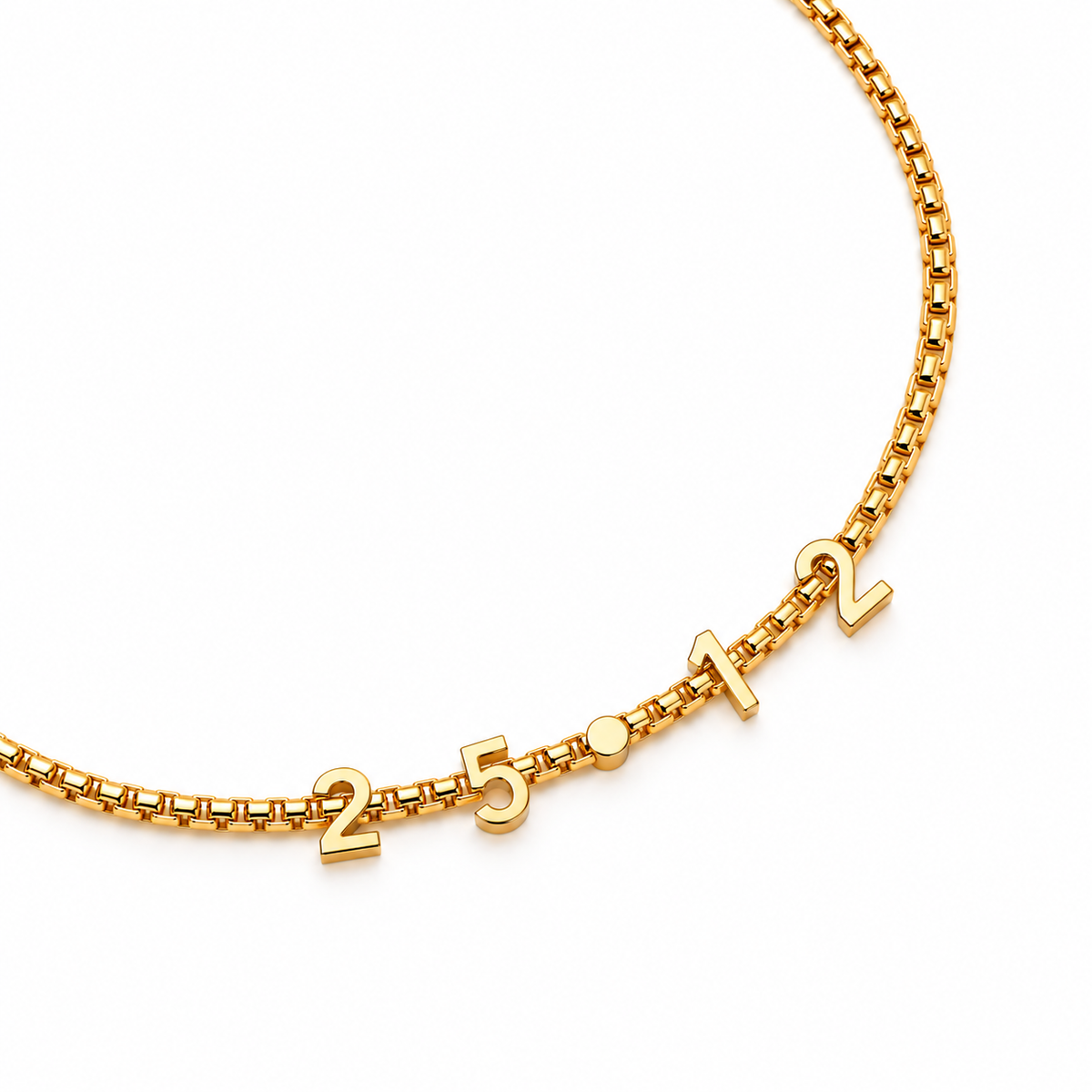 Dilly | Gold Plated Suspended Moments & Dates Necklace