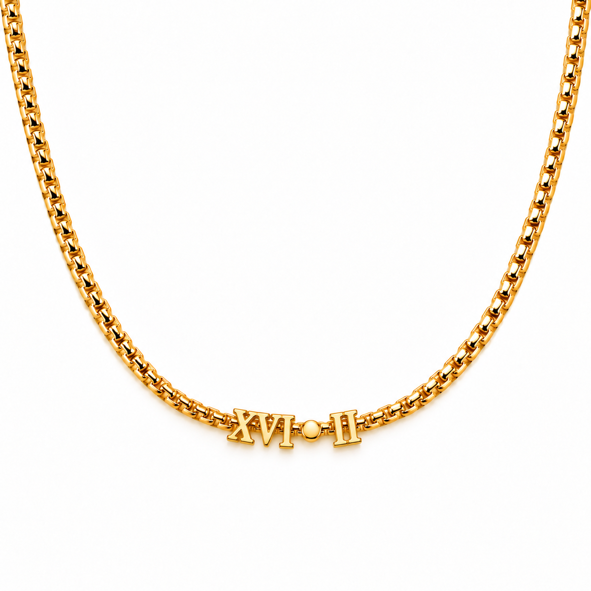 Romie | Gold Plated Roman Numeral Necklace
