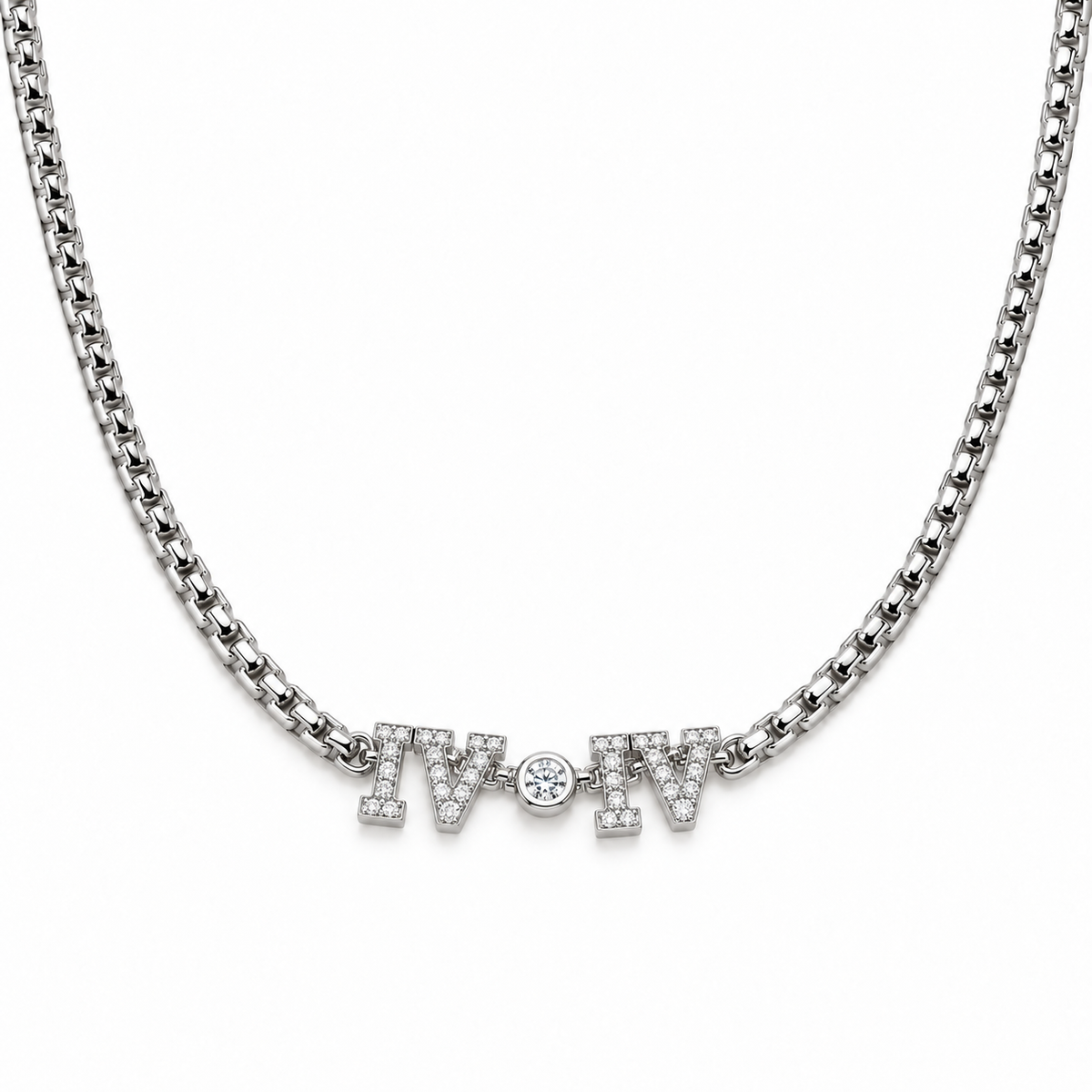 Fabia | Gold Plated Zircon Roman Numeral Necklace