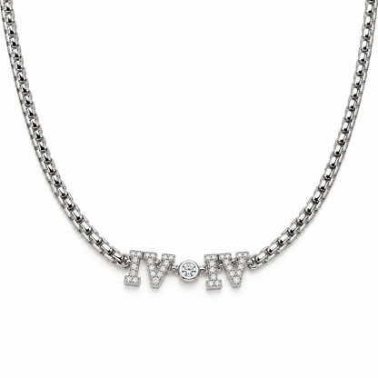 Fabia | Gold Plated Zircon Roman Numeral Necklace
