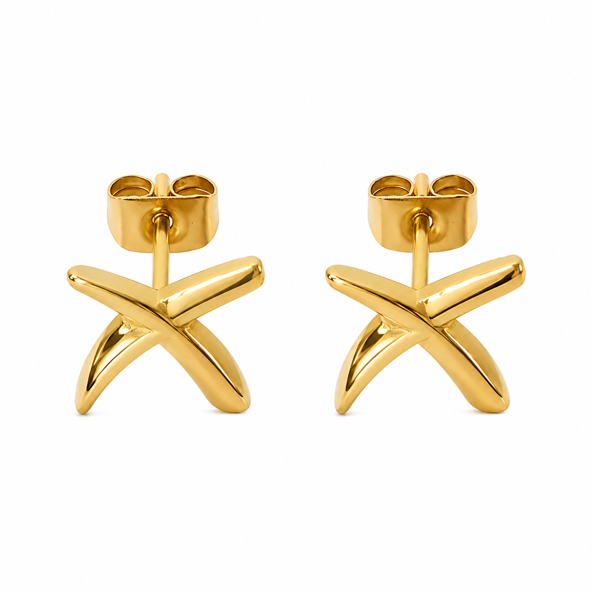 Évora | Gold Plated X Studs