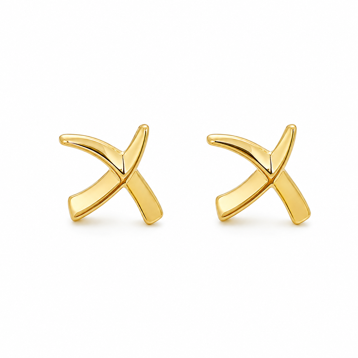 Évora | Gold Plated X Studs
