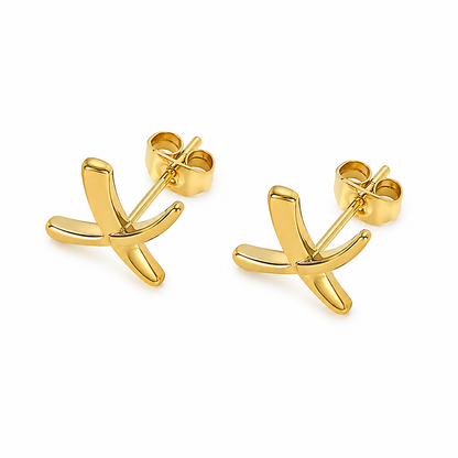 Évora | Gold Plated X Studs