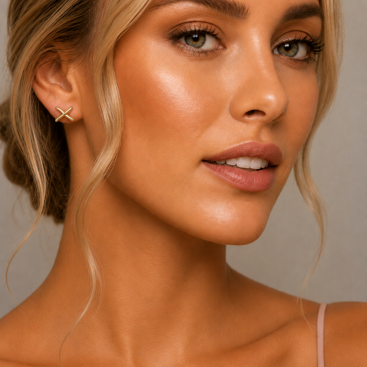 Évora | Gold Plated X Studs