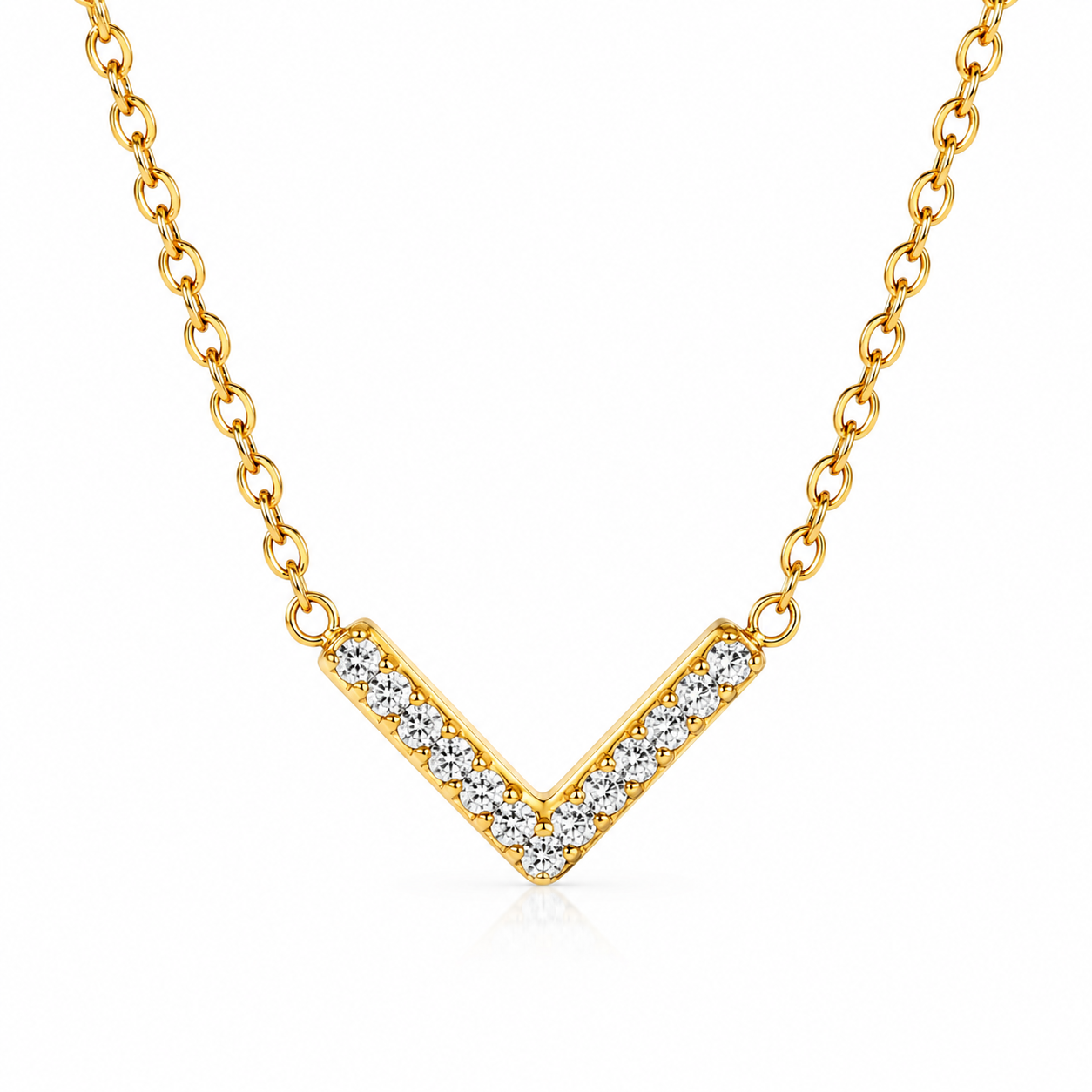 Verona | V-Shaped Illuminated Zircon Necklace