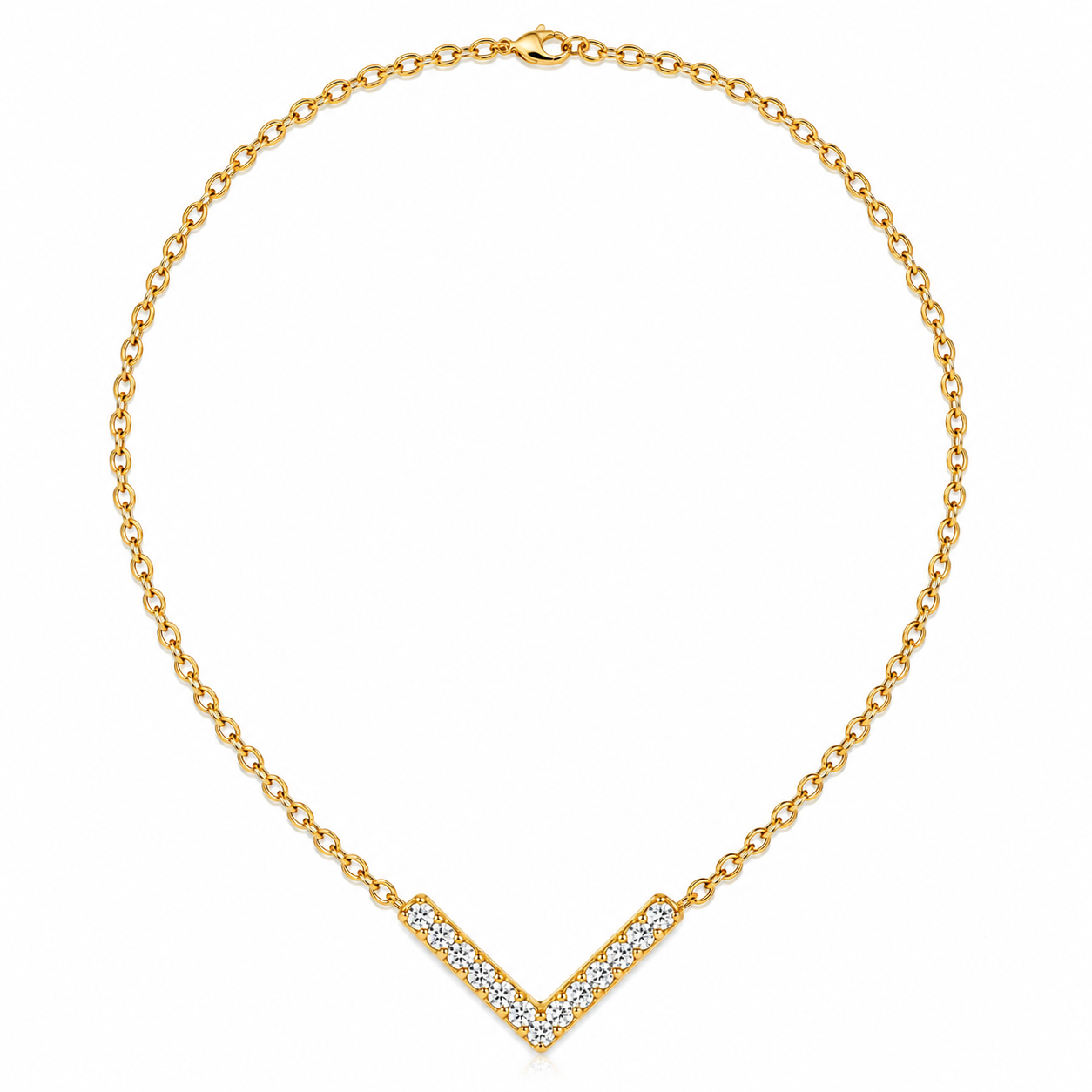 Verona | V-Shaped Illuminated Zircon Necklace