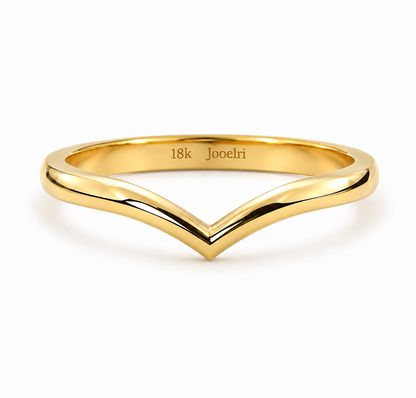 Noa | Wishbone Gold Plated Sleek Ring
