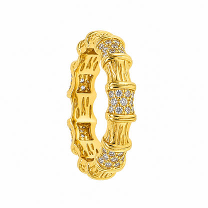 Selestia | Gold Plated Bamboo Éclat Ring
