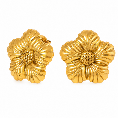 Fleuré | Gold Plated Fleur Noble Stud Earrings