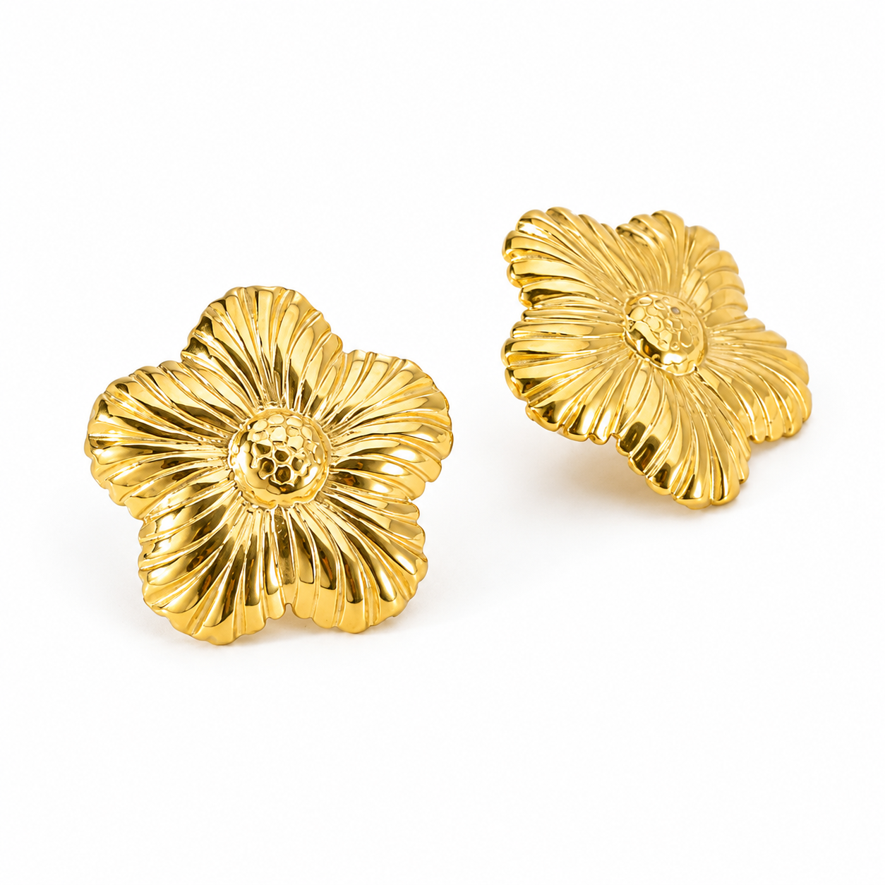 Fleuré | Gold Plated Fleur Noble Stud Earrings