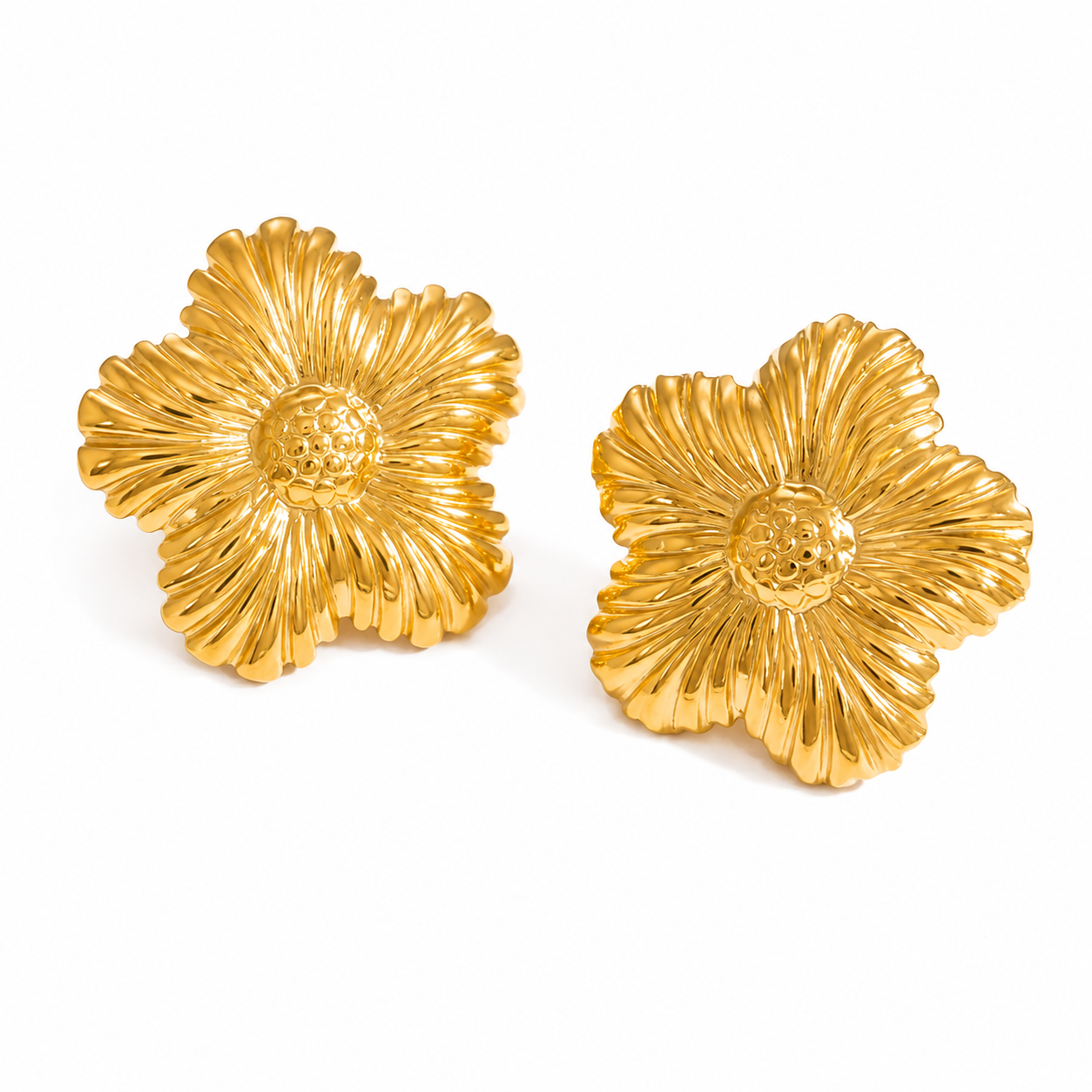 Fleuré | Gold Plated Fleur Noble Stud Earrings