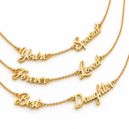 Rexie | Gold Plated Sentiment Necklace