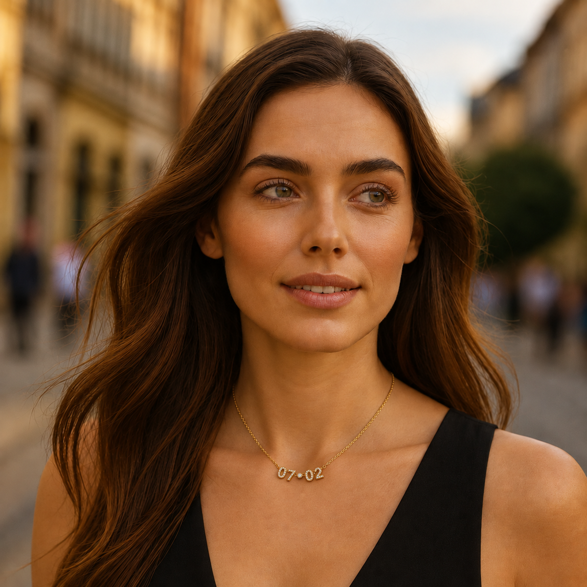 Ariya | Gold Plated ICY Date Necklace
