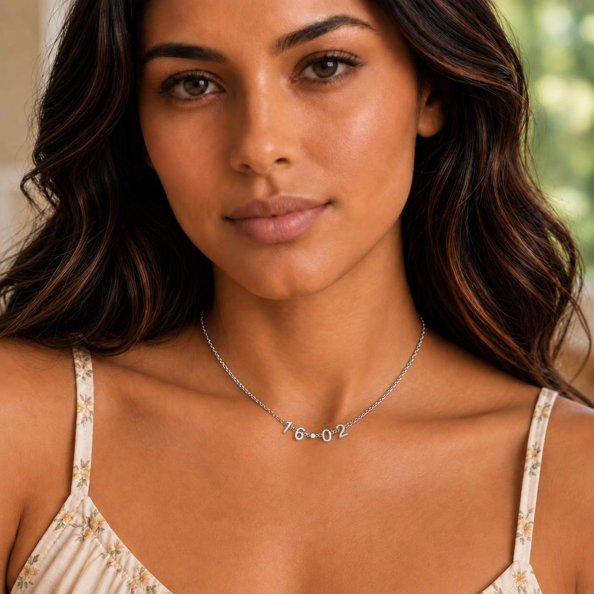 Dilly | Gold Plated Suspended Moments & Dates Necklace