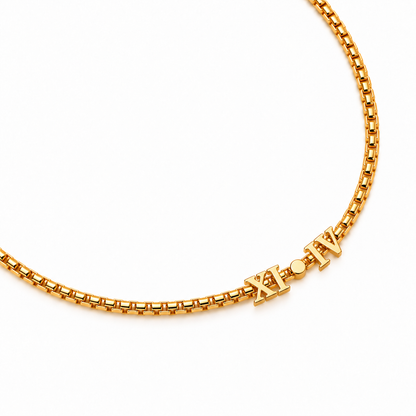 Romie | Gold Plated Roman Numeral Necklace