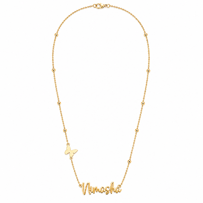 Nerissa | Gold Plated Personalised Single Name Necklace