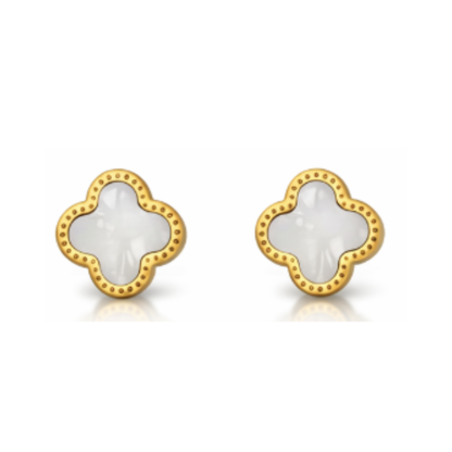 Clover Set - Gold Plated Four-Leaf Clover Necklace, Earrings and Bracelet