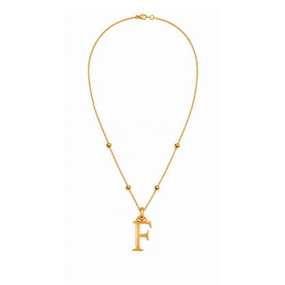 Avelia | Gold Plated Initial Pendant Necklace